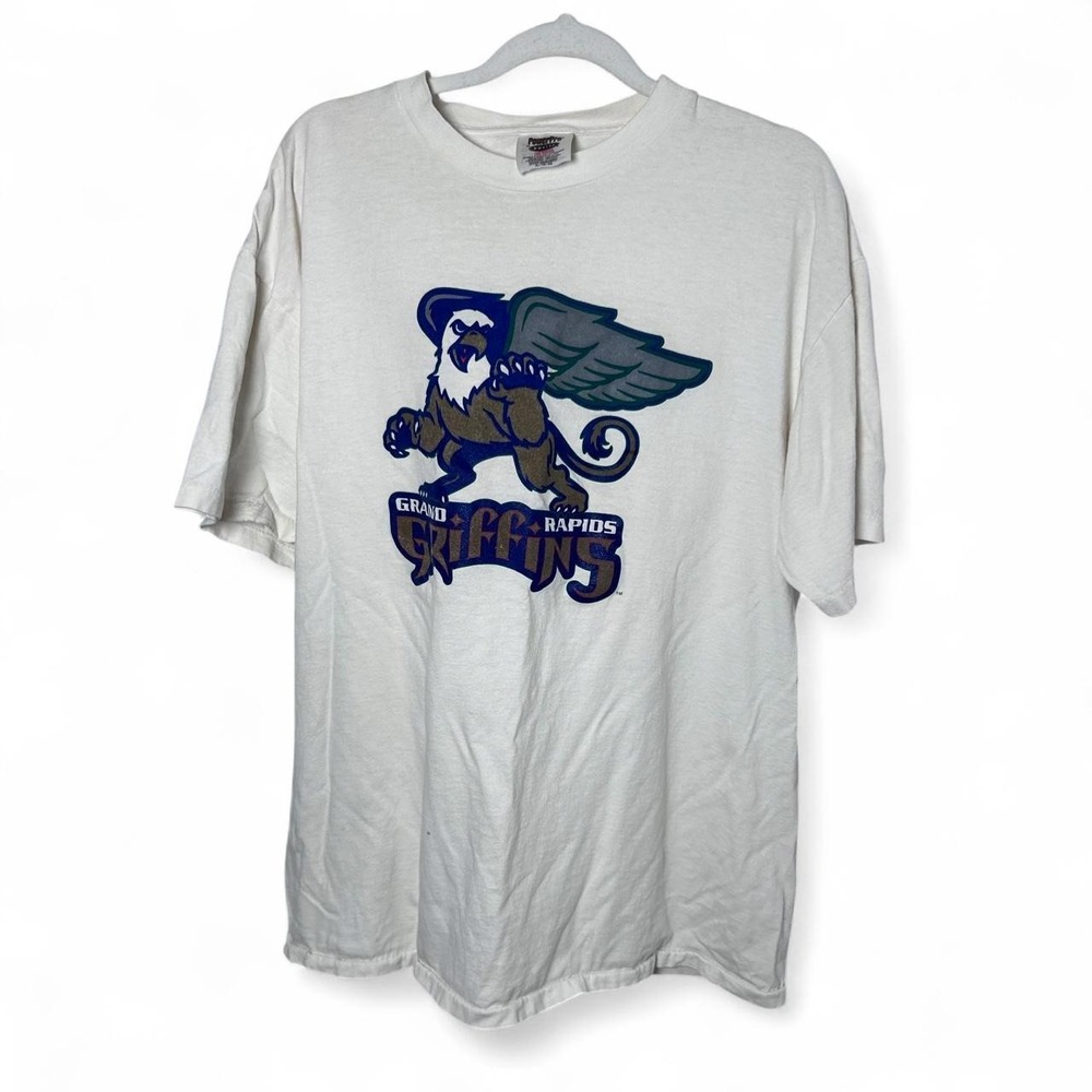 90s Grand Rapids Griffins Nhl Hockey Cotton T-Shirt Size Xl #Hockey #Griffins